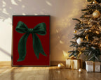 Christmas Green Velvet Bow Print | Colour Options - Larosier Prints