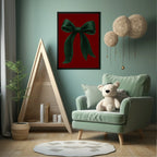 Christmas Green Velvet Bow Print | Colour Options - Larosier Prints