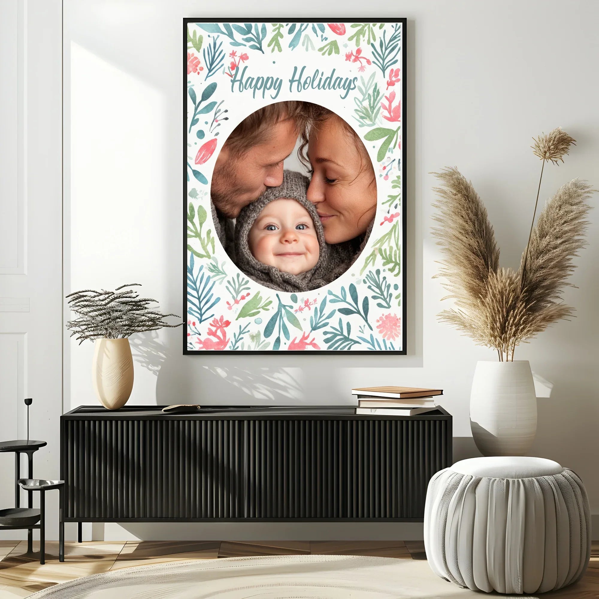 Christmas Border Happy holidays Photo Print - Larosier Prints