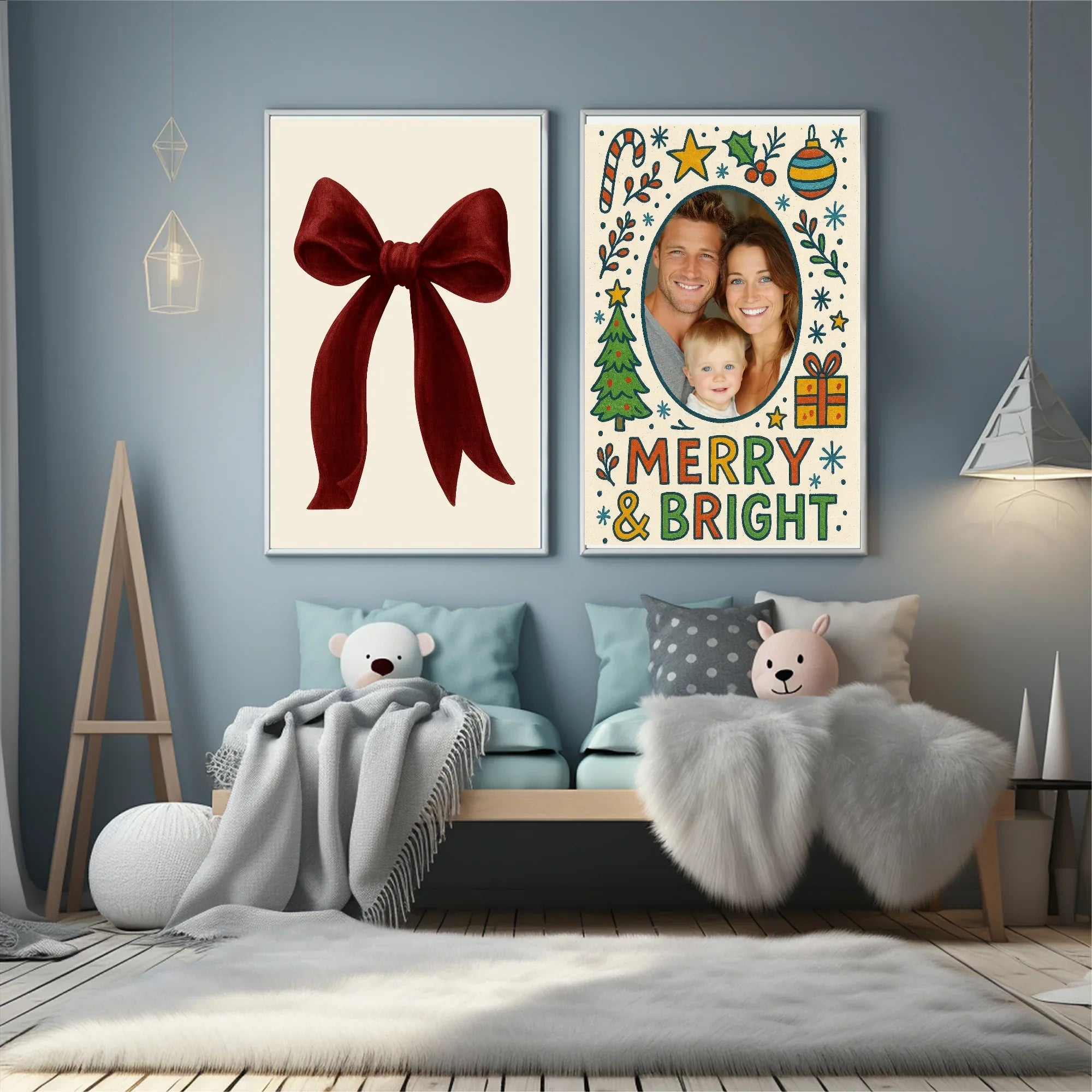 Bright Christmas Border Merry & Bright Photo Print - Larosier Prints