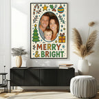 Bright Christmas Border Merry & Bright Photo Print - Larosier Prints
