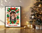 Christmas Border Merry & Bright Photo Print - Larosier Prints