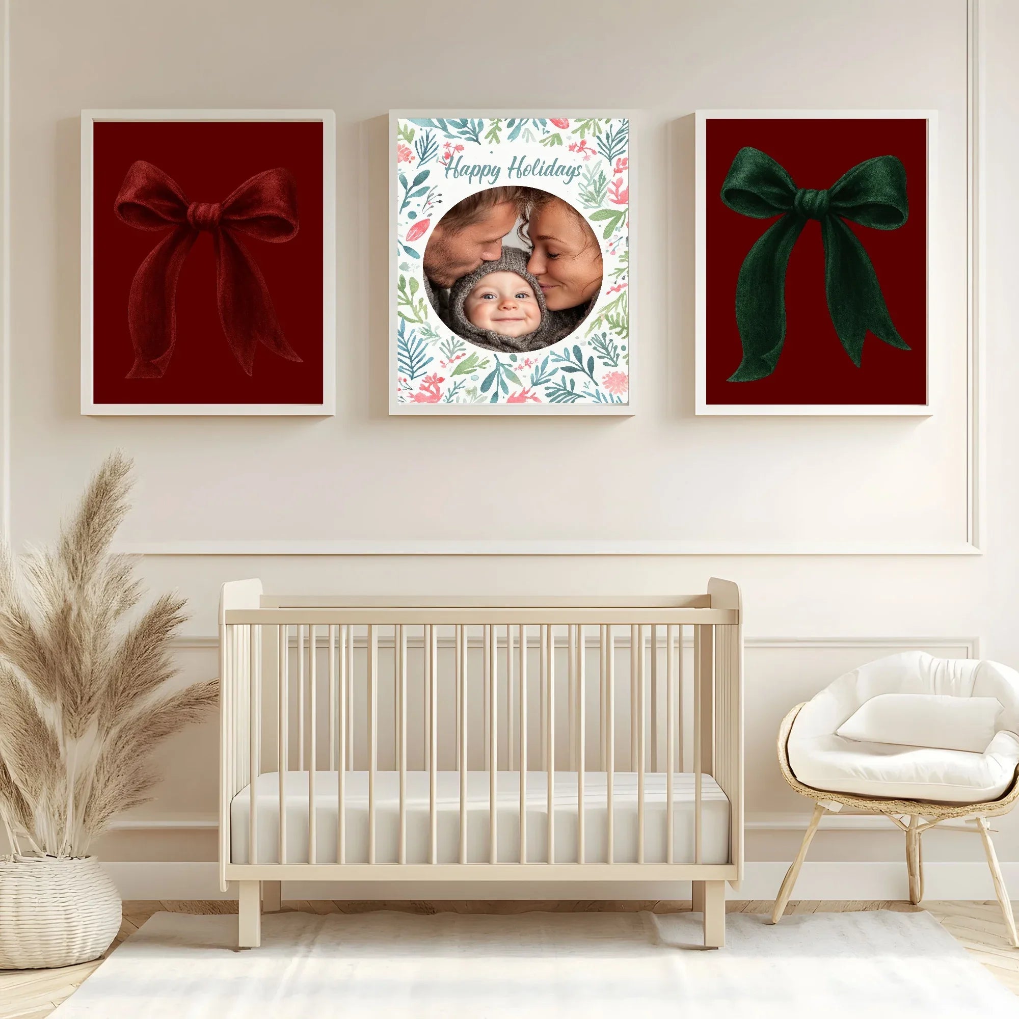 Christmas Border Happy holidays Photo Print - Larosier Prints
