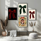 Christmas Green Velvet Bow Print | Colour Options - Larosier Prints
