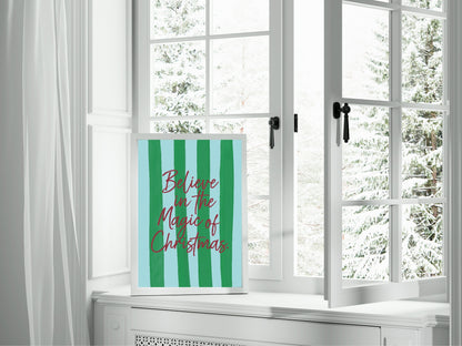 Believe In The Magic Of Christmas Print |  Seasonal Wall Art