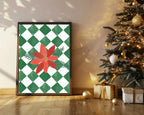 Christmas Poinsettia Print | Seasonal Wall Art | Red Or Green - Larosier Prints