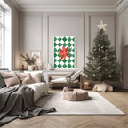 Christmas Poinsettia Print | Seasonal Wall Art | Red Or Green - Larosier Prints