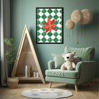 Christmas Poinsettia Print | Seasonal Wall Art | Red Or Green - Larosier Prints