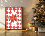 Christmas Poinsettia Print | Seasonal Wall Art | Red Or Green - Larosier Prints
