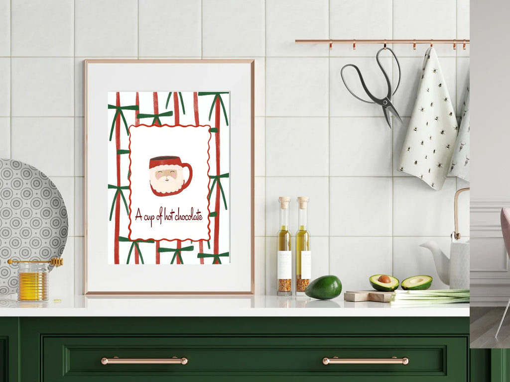 Christmas Hot Chocolate Print | Seasonal Wall Art - Larosier Prints