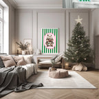 Personalised Whimsical Christmas Capybara Forever Print | Double Sided - Larosier Prints