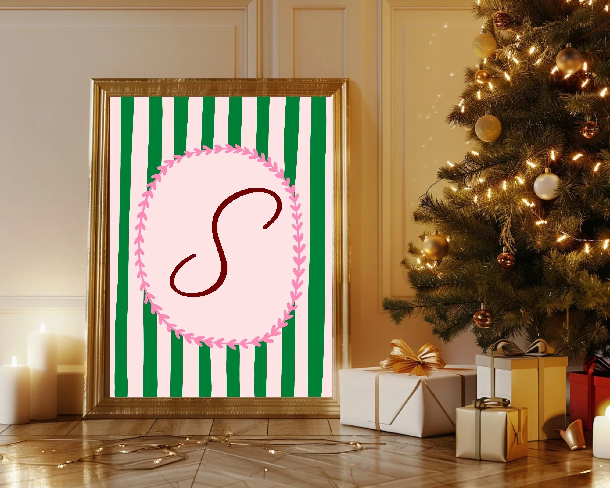Personalised Whimsical Christmas Capybara Forever Print | Double Sided - Larosier Prints