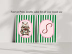 Personalised Whimsical Christmas Capybara Forever Print | Double Sided - Larosier Prints