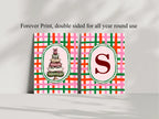 Personalised Whimsical Christmas Tree Forever Print | Double Sided - Larosier Prints