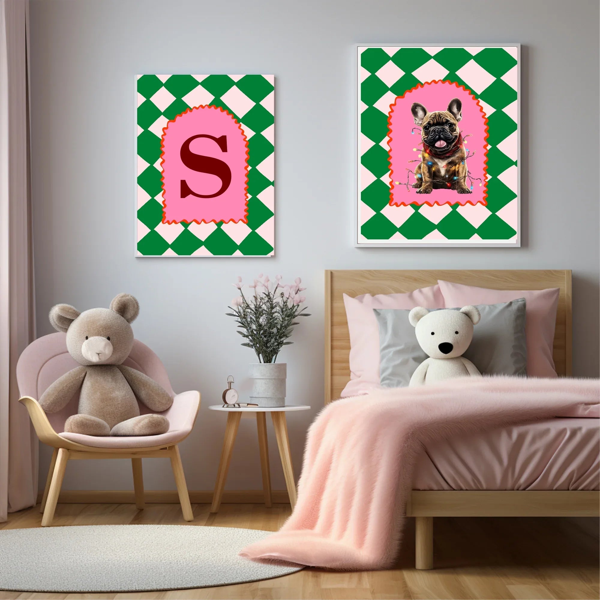 Christmas French Bulldog Letter to Santa Kit inc Personalised Forever Print - Larosier Prints