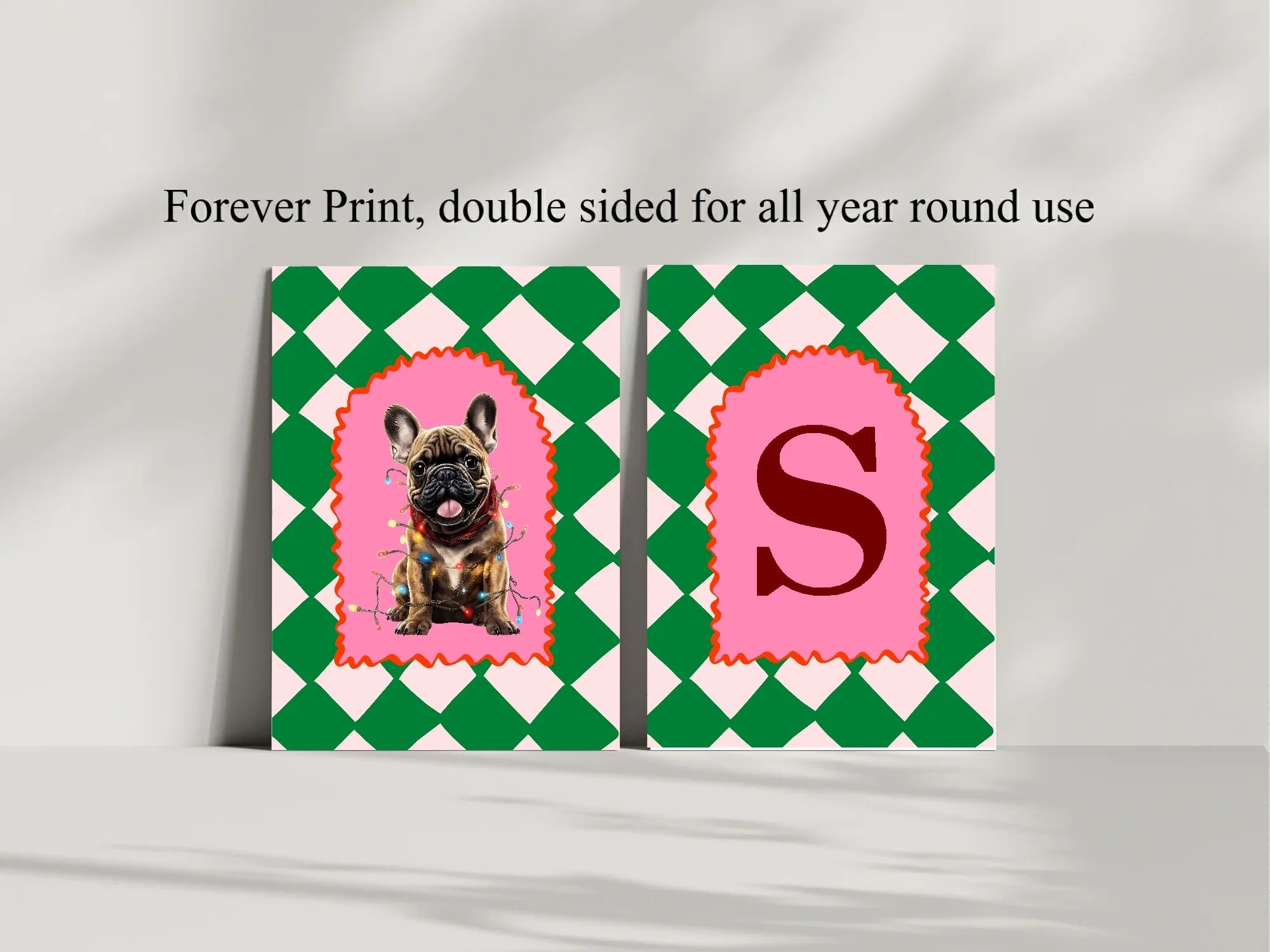 Christmas French Bulldog Letter to Santa Kit inc Personalised Forever Print - Larosier Prints