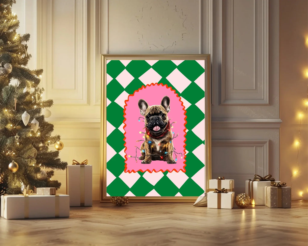 Christmas French Bulldog Letter to Santa Kit inc Personalised Forever Print - Larosier Prints