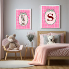 Personalised Pink Check Snowman Forever Print | Double Sided - Larosier Prints