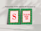 Personalised Christmas Green Check Forever Print | Double Sided - Larosier Prints