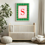 Personalised Christmas Green Check Forever Print | Double Sided - Larosier Prints