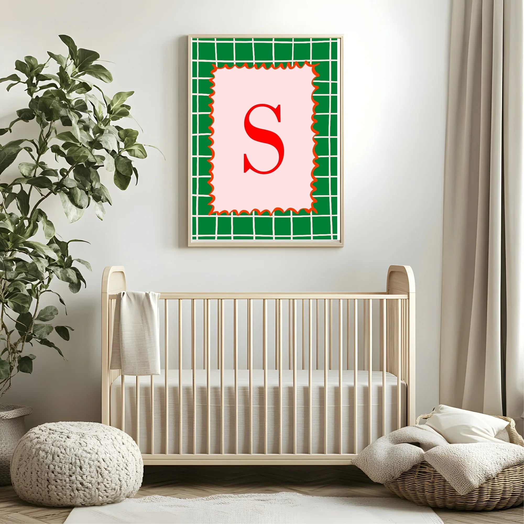 Christmas Green Check Letter to Santa Kit inc Personalised Forever Print - Larosier Prints