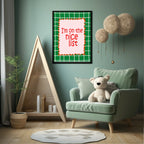 Christmas Green Check Letter to Santa Kit inc Personalised Forever Print - Larosier Prints