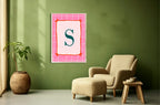 Personalised Christmas Pink Check Forever Print | Double Sided - Larosier Prints