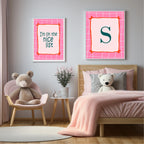 Personalised Christmas Pink Check Forever Print | Double Sided - Larosier Prints
