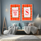 Personalised Christmas Red Check Forever Print | Double Sided - Larosier Prints