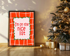 Christmas Red Check Letter to Santa Kit inc Personalised Forever Print - Larosier Prints