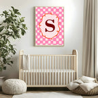 Personalised Pink Check Santa Forever Print | Double Sided - Larosier Prints