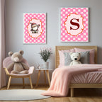 Personalised Pink Check Santa Forever Print | Double Sided - Larosier Prints