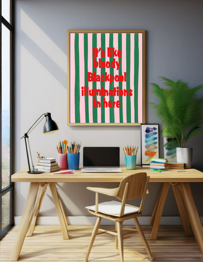 Blackpool Illuminations Print | Nostalgic Wall Art