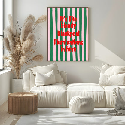 Blackpool Illuminations Print | Nostalgic Wall Art