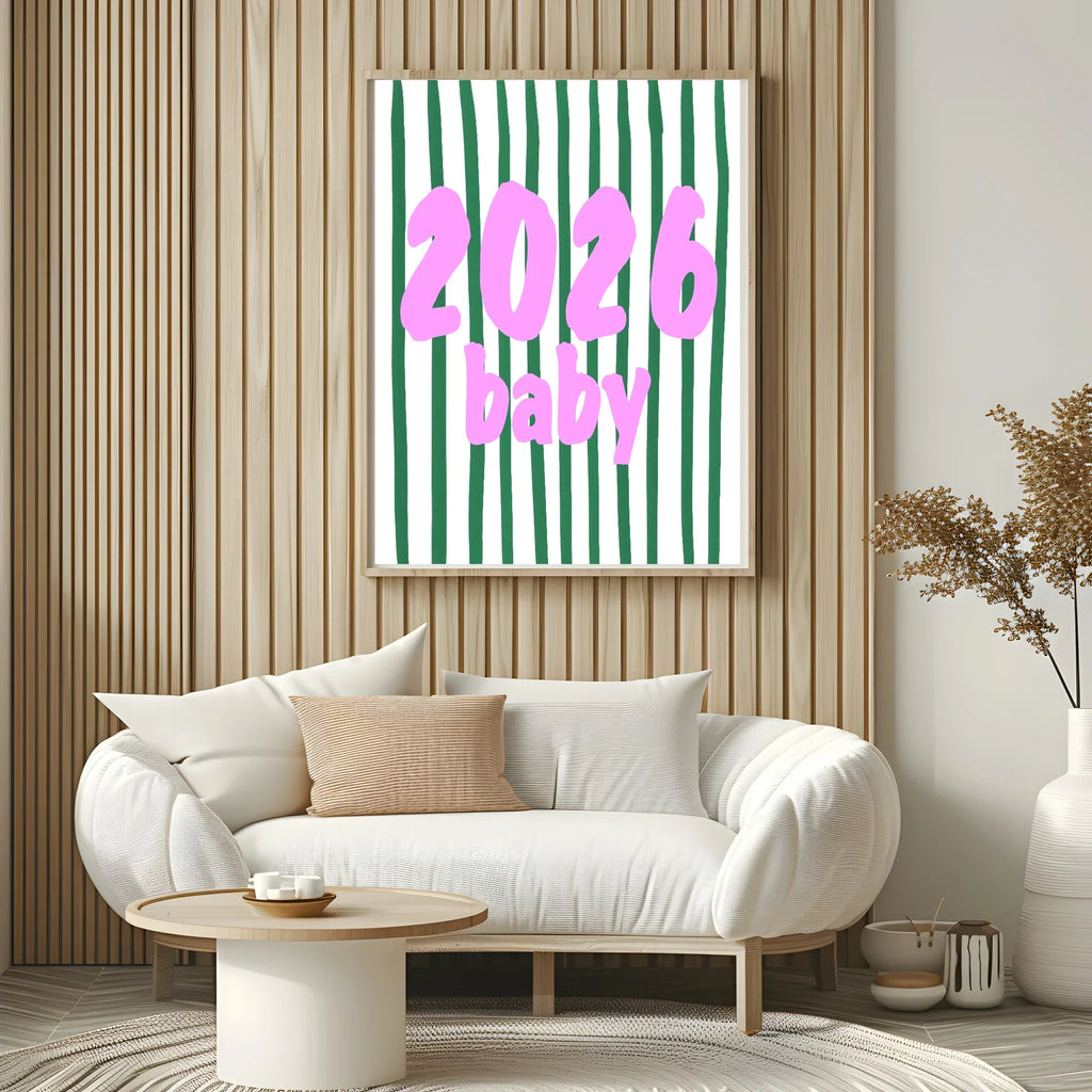 2026 Baby Print | New Year Wall Art | Colour Options - Larosier Prints