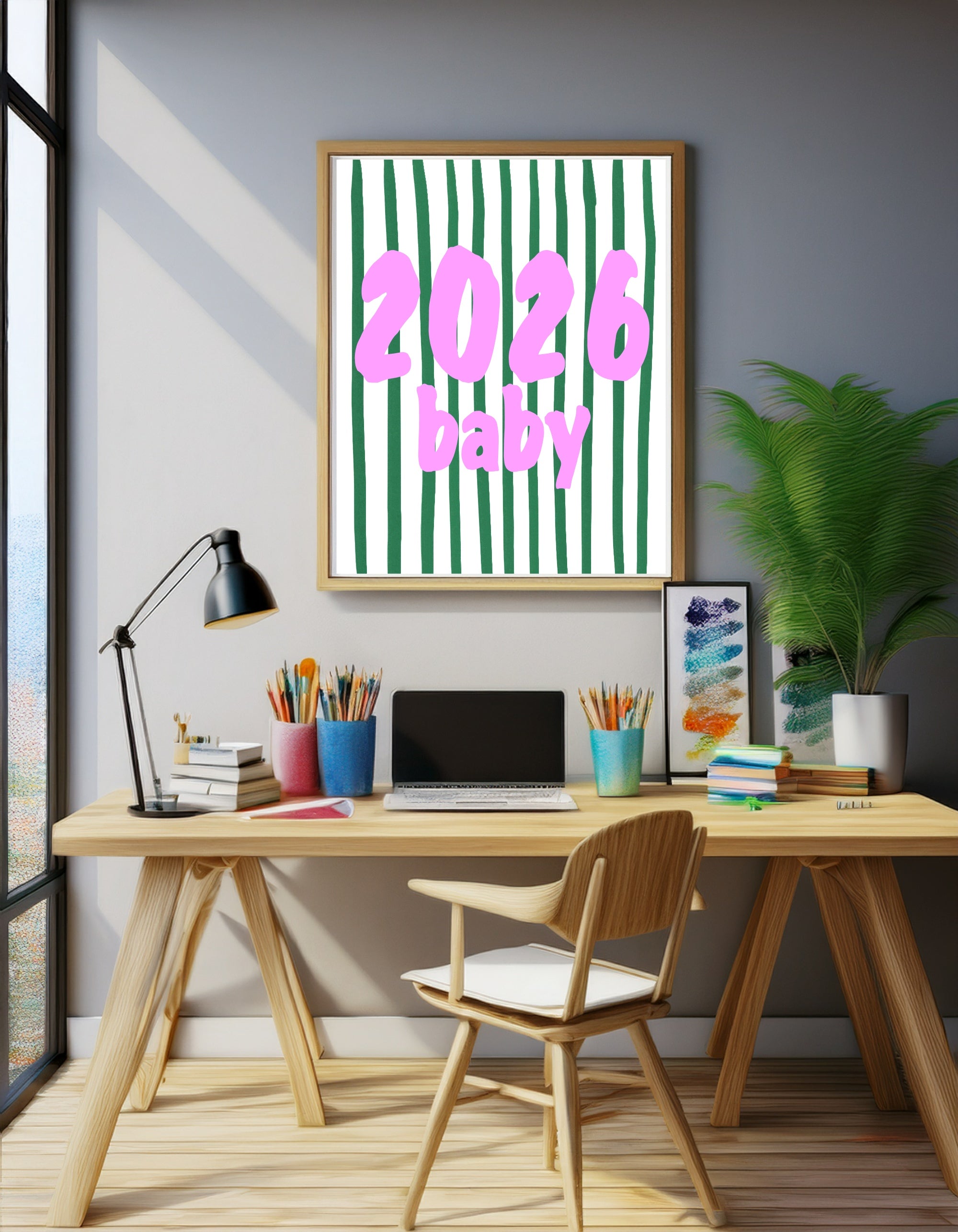 2026 Baby Print | New Year Wall Art | Colour Options