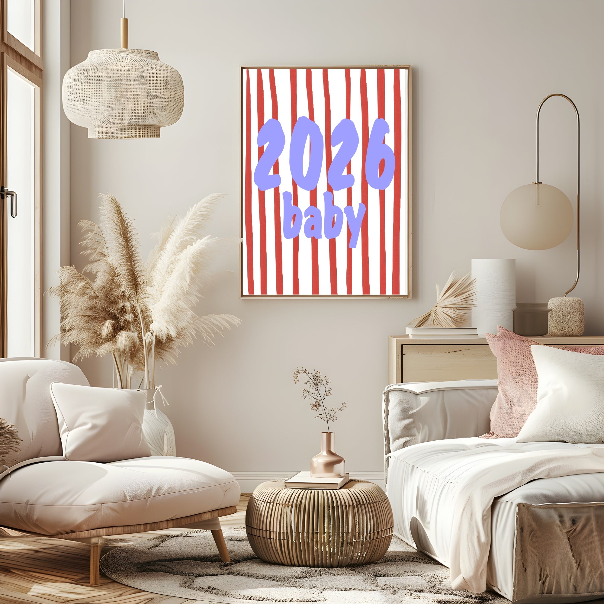 2026 Baby Print | New Year Wall Art | Colour Options