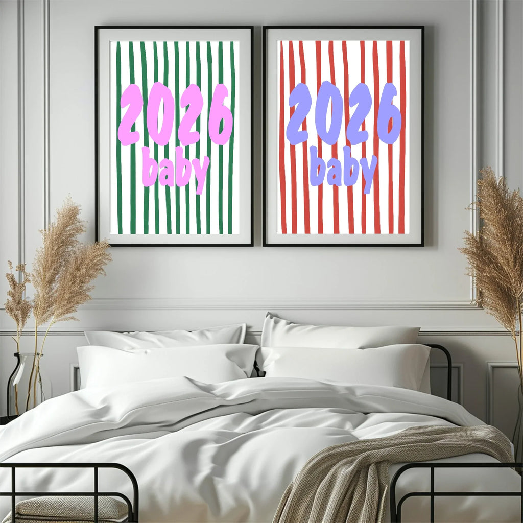 2026 Baby Print | New Year Wall Art | Colour Options - Larosier Prints