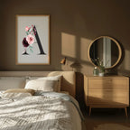Blush & Burgundy Gold Floral Personalised Initial Print - Larosier Prints