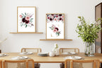 Blush Pink & Burgundy Bouquet | Cosy Modern Wall Art - Larosier Prints