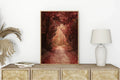 Burgundy Forest Print | Cosy Modern Wall Art - Larosier Prints