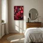 Burgundy Leaves Print | Cosy Modern Wall Art - Larosier Prints
