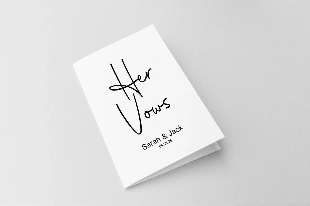 Minimalist Set Of Two Wedding Vow Books - Larosier Prints