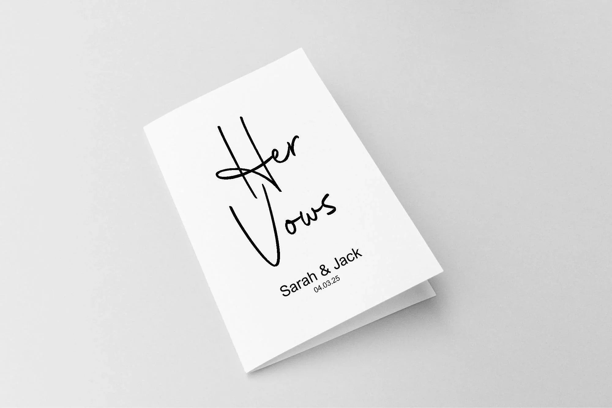 Minimalist Set Of Two Wedding Vow Books - Larosier Prints