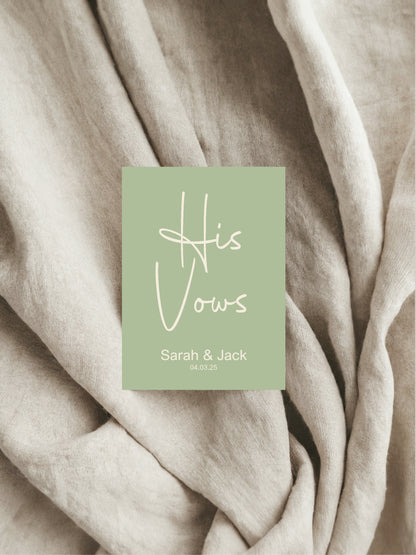 Willow Set Of Two Wedding Vow Books