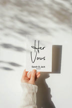 Minimalist Set Of Two Wedding Vow Books - Larosier Prints