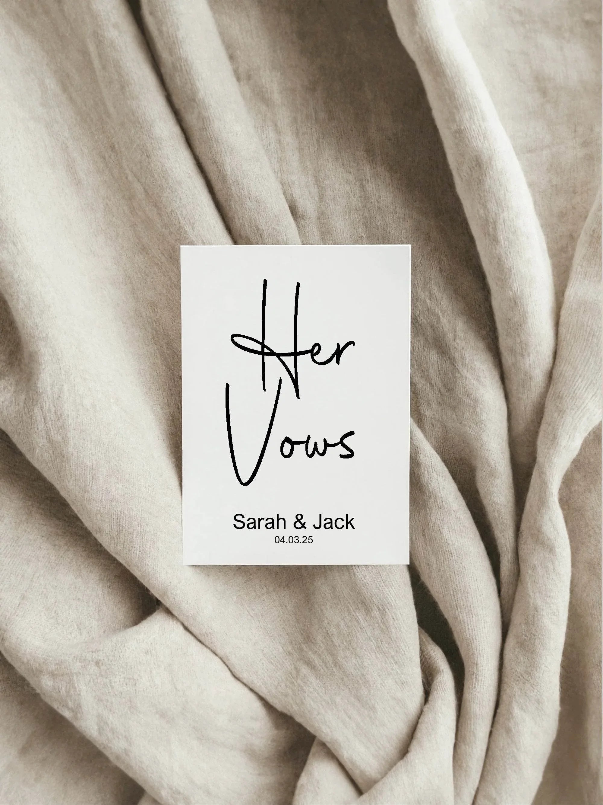 Minimalist Set Of Two Wedding Vow Books - Larosier Prints