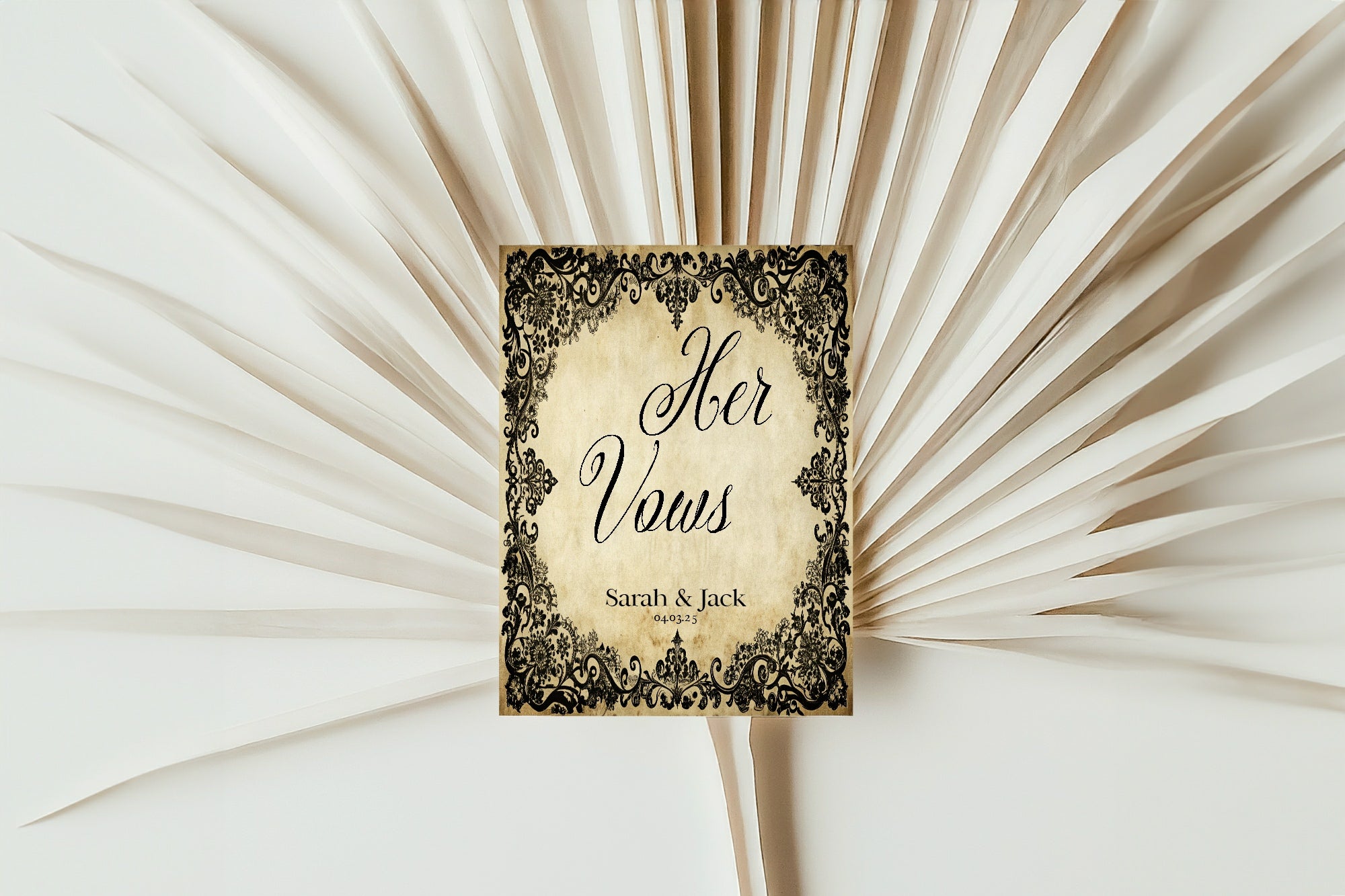 Black Lace Wedding Vow Books Set Of 2