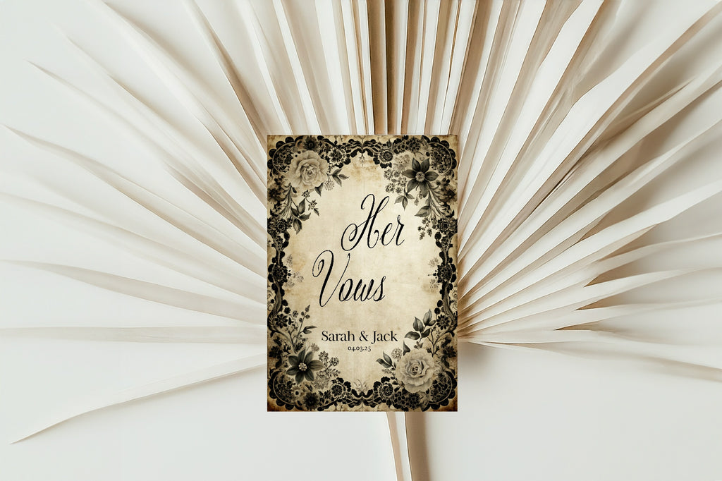 Black Rose Wedding Vow Books Set Of 2