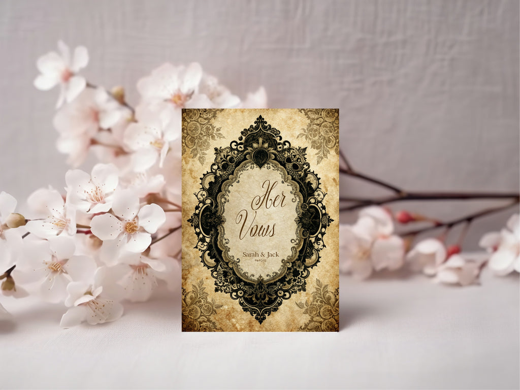 Lace Oval Wedding Vow Books Set Of 2
